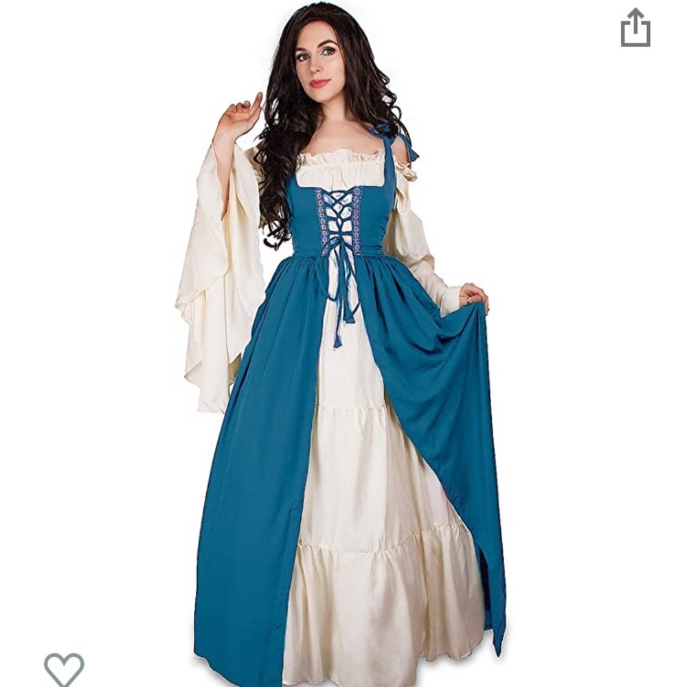 Blue renaissance medieval over dress